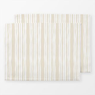 Tischset Beige Streifen