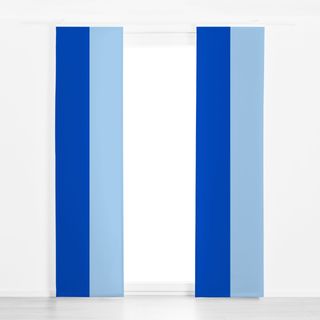 Flächenvorhang Colorblocking Blau