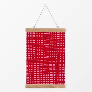 Textilposter Organische Streifen NO6 rot