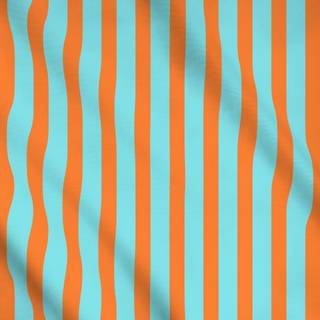 Meterware Bold Stripes blue and orange