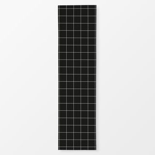 Tischläufer Memphis Grid White On Black