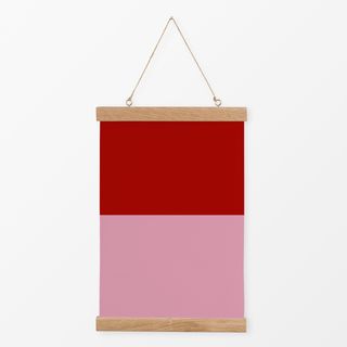 Textilposter Colorblocking Rot&Rosa
