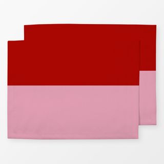 Tischset Colorblocking Rot&Rosa