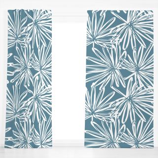 Dekovorhang Palm Tree Blau