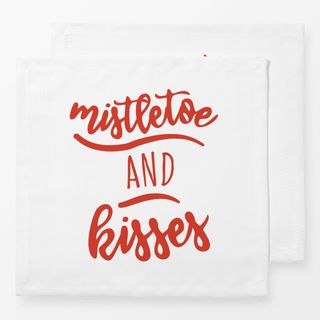 Servietten mistletoe and kisses