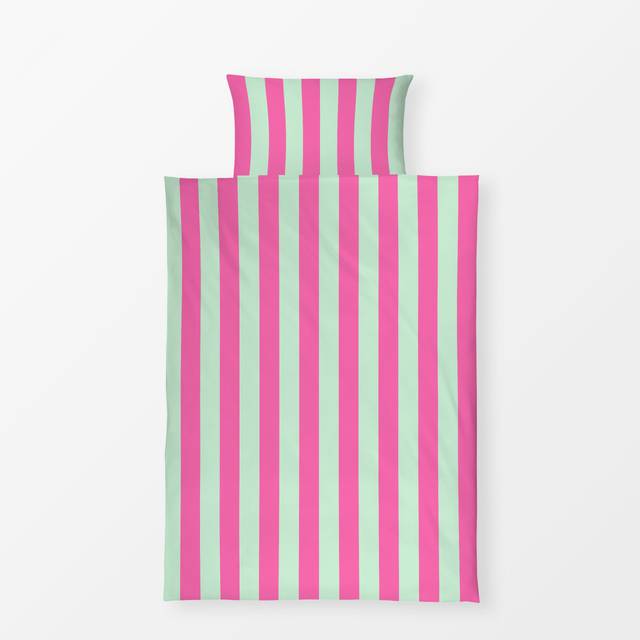 BettwäscheStreifen Pink & Mint