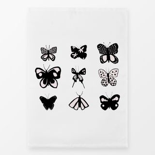 Geschirrtücher Schmetterlinge Weiß