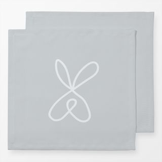 Servietten Hase Line Art Grau