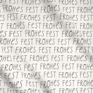 Meterware Frohes Fest dunkelgrau beige