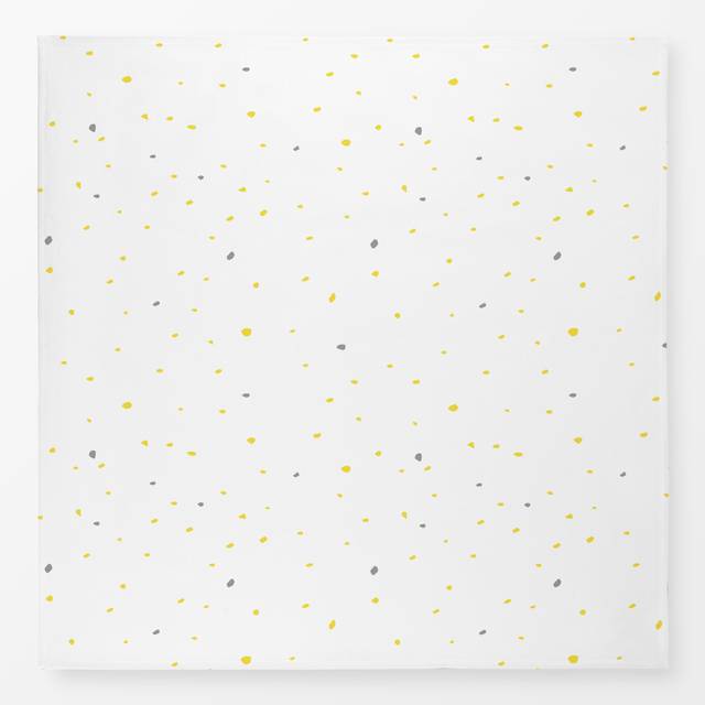 TischdeckePunkte gelb-grau