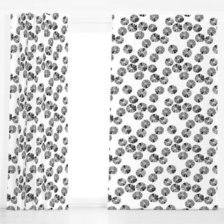Dekovorhang Zigzag Dots Black&White