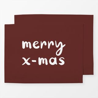 Tischset Merry Xmas brick red