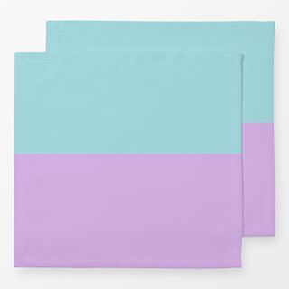 Servietten Colorblocking Türkis & Flieder