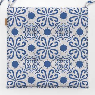 Sitzkissen Blockprint Indigo Muster 3