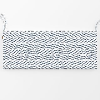 Bankauflage Fischgrät Navy