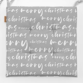 Sitzkissen Merry Christmas grey
