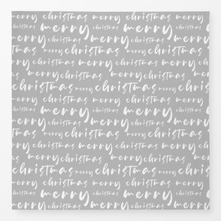 Tischdecke Merry Christmas grey