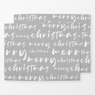 Tischset Merry Christmas grey