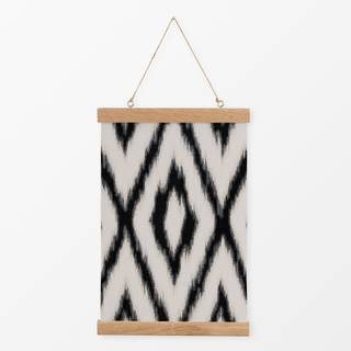 Textilposter Ikat Black