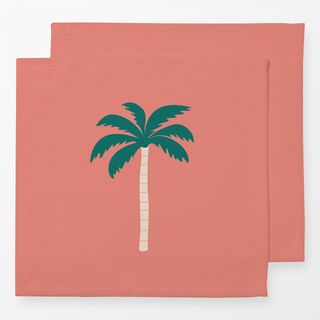 Servietten Summer Palmtree Coral