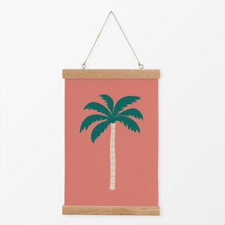 Textilposter Summer Palmtree Coral