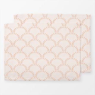 Tischset Sun Sonne orange on white