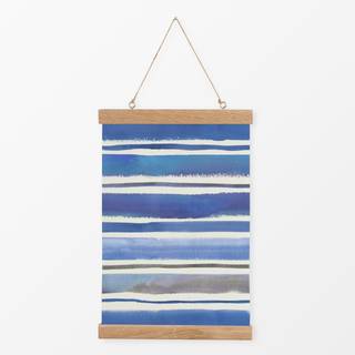 Textilposter Sea Stripes Ocean blue