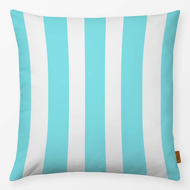 Kissen Bold Stripes ocean blue