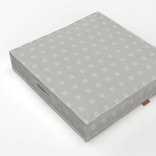Bodenkissen Lined Stars stone