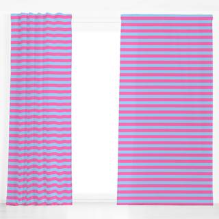 Dekovorhang Horizontale Streifen blau&pink
