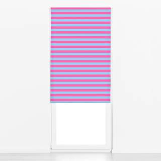 Raffrollo Horizontale Streifen blau&pink