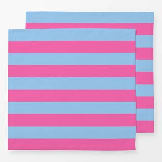 Servietten Horizontale Streifen blau&pink