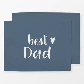Tischset Best Dad blau