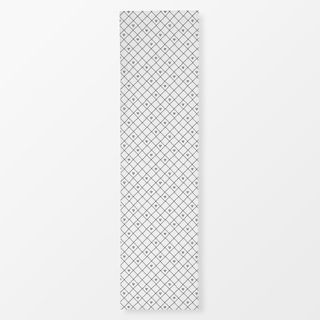 Tischläufer Grid mit Herz 1 schwarz weiß