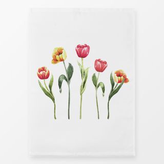 Geschirrtücher Bunte Tulpen Frühling Aquarell