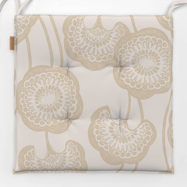 Sitzkissen Big Blossoms light sand