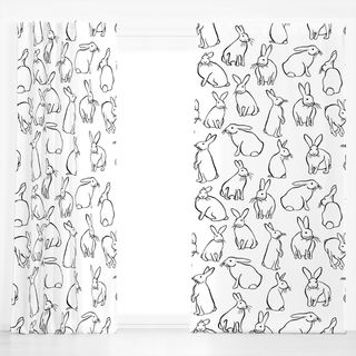 Dekovorhang Bunnies White