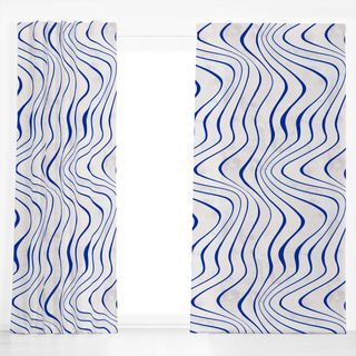 Dekovorhang Abstract Blue