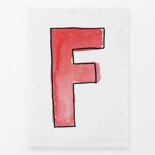 Geschirrtücher F Buchstabe Orangerot