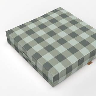 Bodenkissen Gingham green