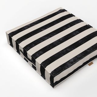 Bodenkissen Bold Stripes black creme