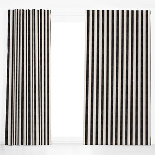 Dekovorhang Bold Stripes black creme