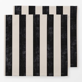 Servietten Bold Stripes black creme