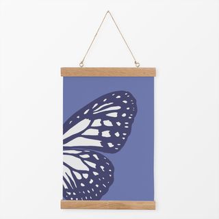 Textilposter Butterfly Wing blue