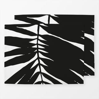 Tischset Big Butterfly PalmLeaf - Black