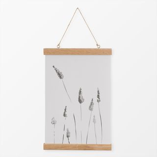 Textilposter Gray Watercolor Reeds