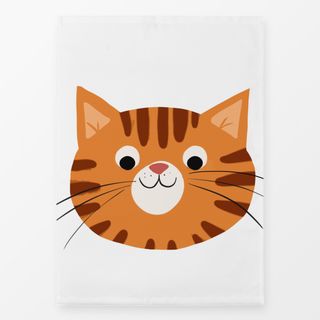 Geschirrtücher Freundliche Katze Rot