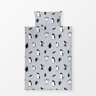 Bettwäsche Pinguintanz Grau