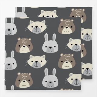 Servietten Katze Bär und Hase Muster