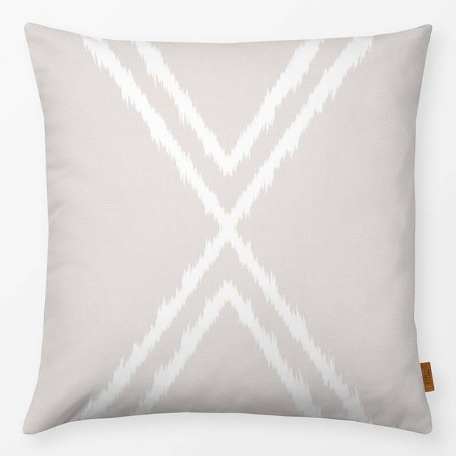 Kissen Cross Ikat Beige